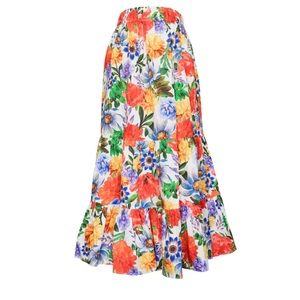 Cara Cara Floral Print Midi Skirt Size Small